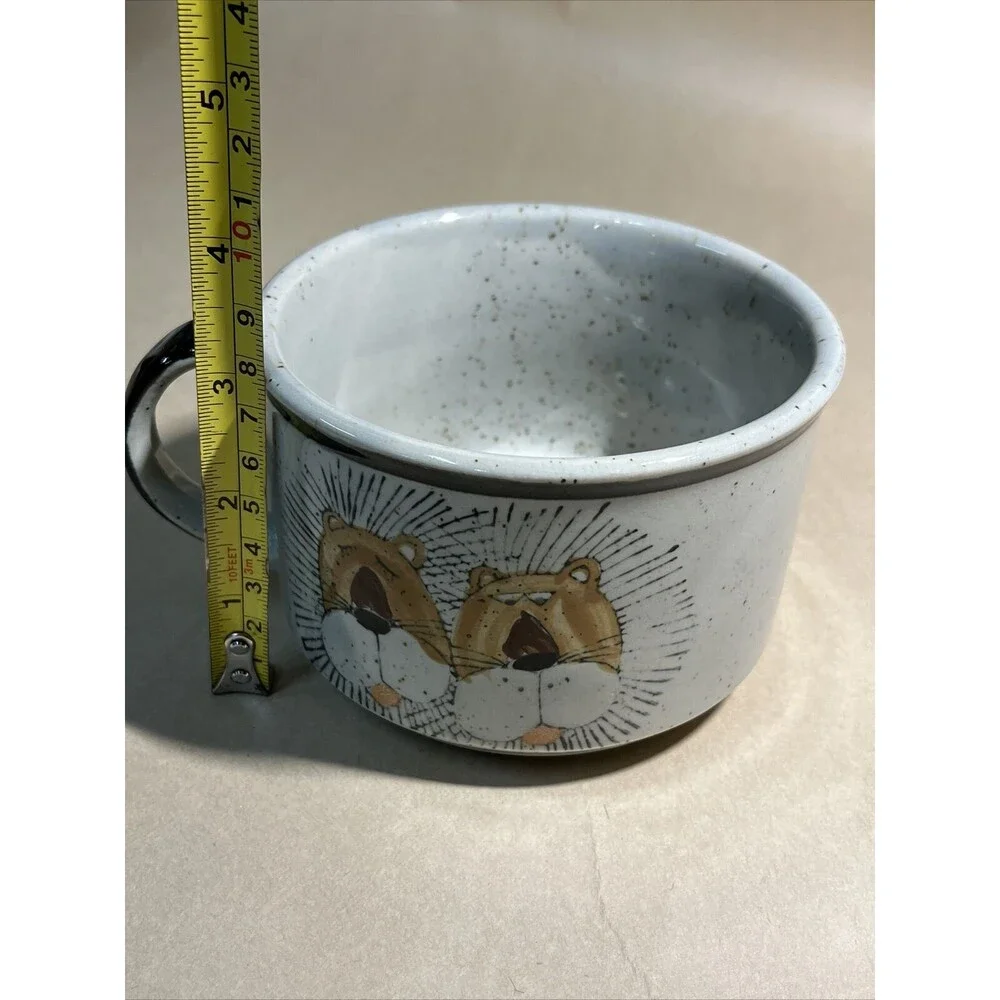 CLAY IN MIND POTTERY SAN DIEGO CA.  Lions Soup Bowl Coffee Mug‎ Planter